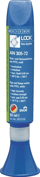 Produktfoto 1 von Rohr-/Flächendichtung WEICONLOCK AN 305-72 weiß 50 ml Pen