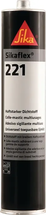 Produktfoto 1 von Polyurethandichtstoff Sikaflex®-221 300 ml stahlgrau Kartusche SIKA