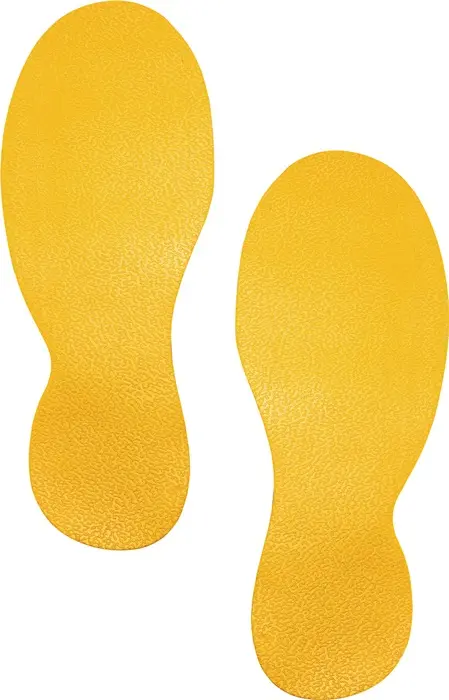Produktfoto 1 von Stellplatzmarkierung Form Fußabdruck selbstkl.signalgelb 5 PA Pk.DURABLE