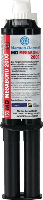 Produktfoto 1 von 2K-Hochleistungskleber MD-Megabond 2000 25g milchig Doppelspritze MARSTON