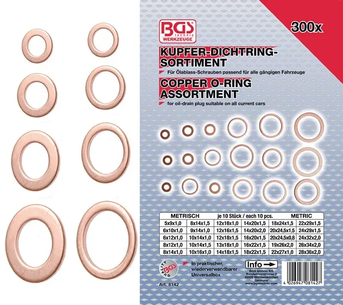 Produktfoto 1 von Dichtringsortiment 300-tlg.BGS