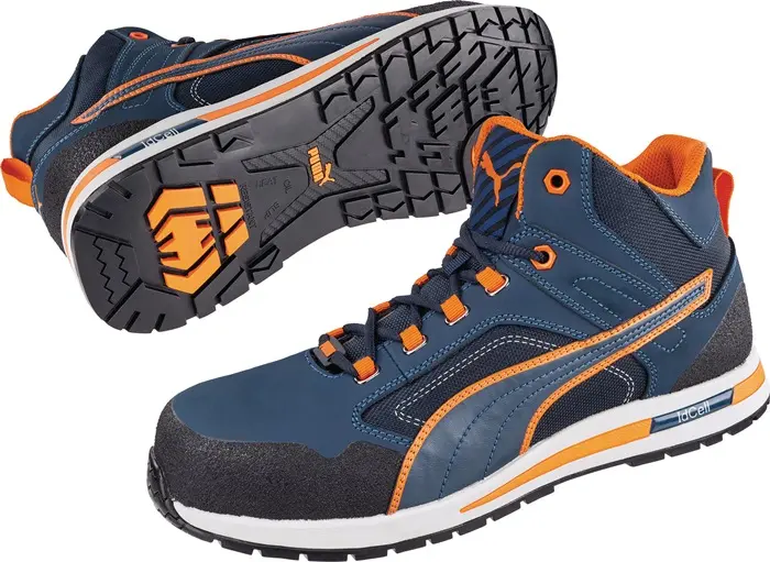 Produktfoto 1 von Sicherheitsstiefel Crosstwist MID Gr.40 blau/orange S3S FO HRO SR 20345:2022