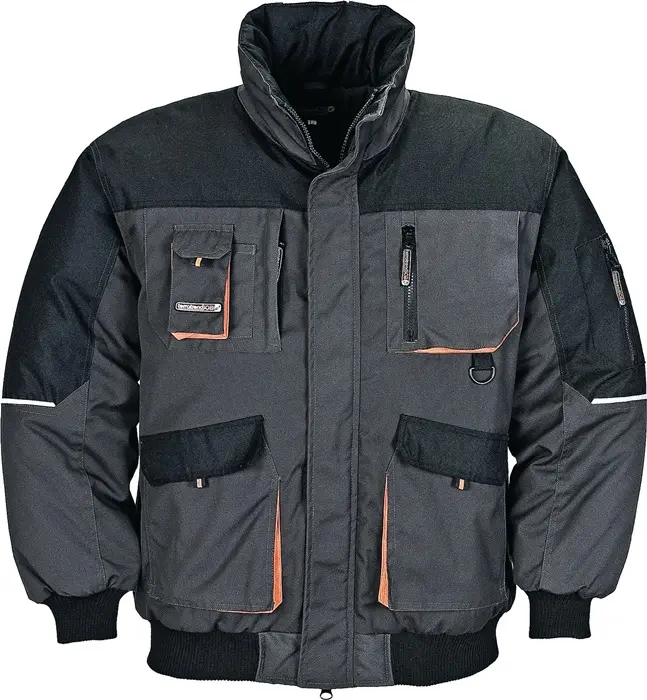 Produktfoto 1 von Pilotenjacke Gr.XXL dunkelgrau/schwarz/orange TERRATREND