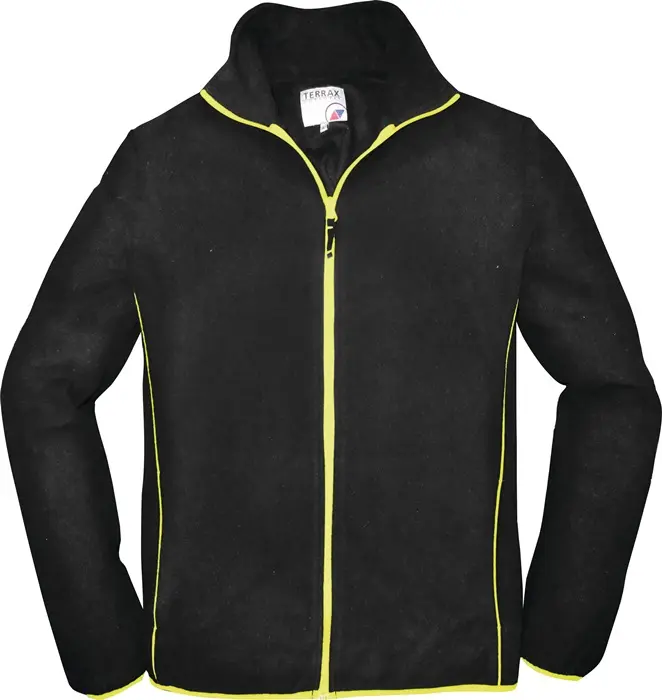 Herren Fleecejacke Gr.L schwarz/limette