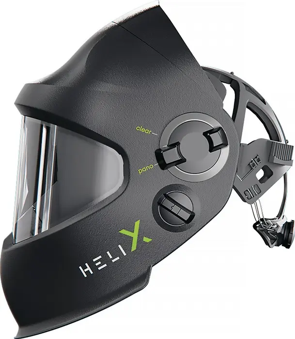 Produktfoto 1 von Schweißerschutzhelm Helix Quattro Slide-up-Helm 50x100(je n.Kopfbandeinst.) Krt.