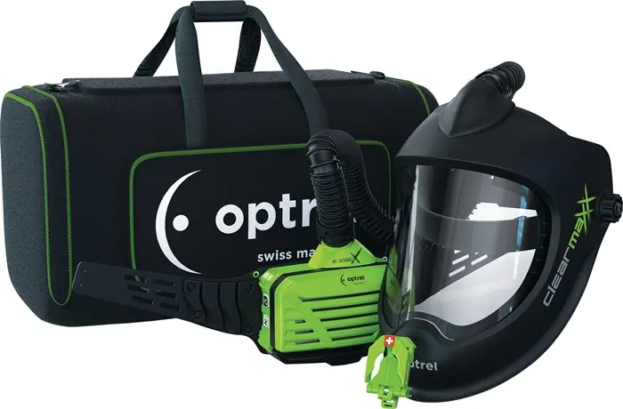 Produktfoto 1 von Schleifhelm Clearmaxx u.a.Gebläseatemschutz E3000X Scheibe:PC OPTREL