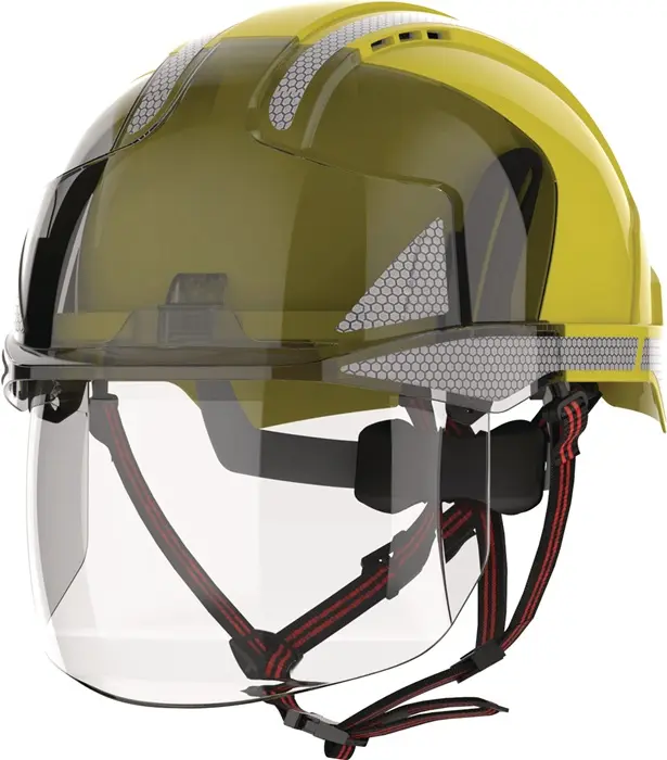 Produktfoto 1 von Industriekletterhelm EVO® VISTAshield® Dualswitch™ gelb/rauch ABS