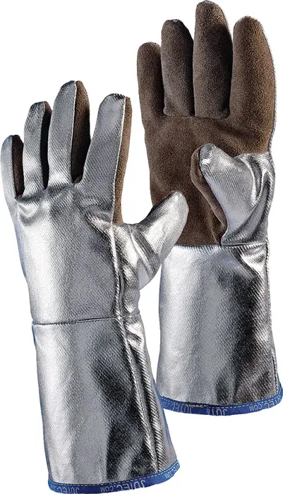Produktfoto 1 von Hitzesch.handsch.5-Finger Universal braun/silber Spaltled.alumin.Preox-Aramid