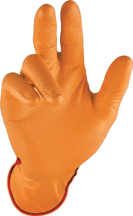 Produktfoto 1 von Einw.-Handsch.Grip Orange Gr.8 orange Nitril 50 St./Box