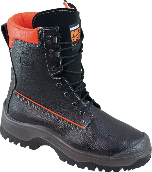Produktfoto 1 von Forstsicherheitsstiefel NoRisk Gr.45 schwarz/orange Leder S3 SRC EN20345/EN17249