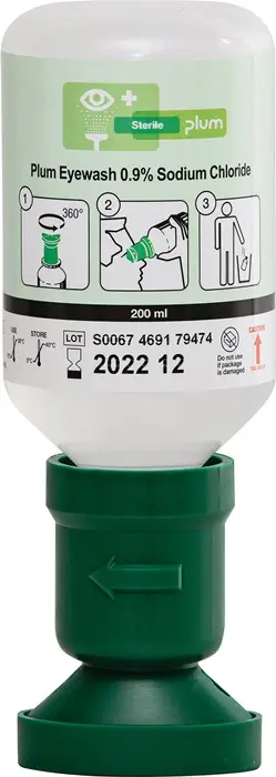 Produktfoto 1 von Augenspülflasche 200ml 3 J.(ungeöffnete Flasche) DIN EN15154-4 PLUM