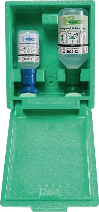 Produktfoto 1 von Augennotfallstation 1x200 ml pH Neutral,1x0,5l Augenspül. PLUM
