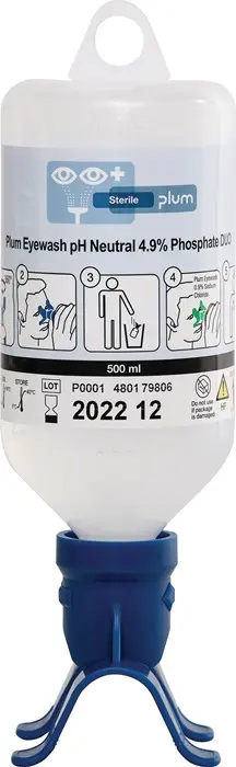 Produktfoto 1 von Augenspülflasche DUO pH Neutral 0,5l DIN EN15154-4 PLUM