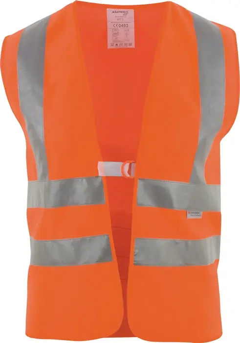 Produktfoto 1 von Warnweste Gr.univ.orange m.Schulterreflexstreifen EN 20471 Kl.2 ASATEX