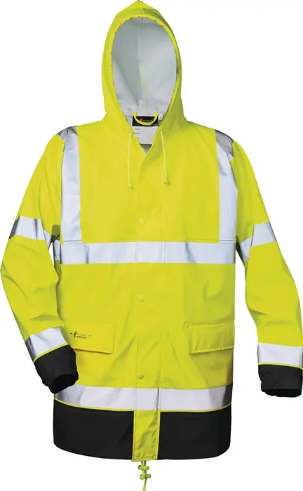Produktfoto 1 von Warnschutz PU Regenjacke Manfred Gr.XL gelb/schwarz
