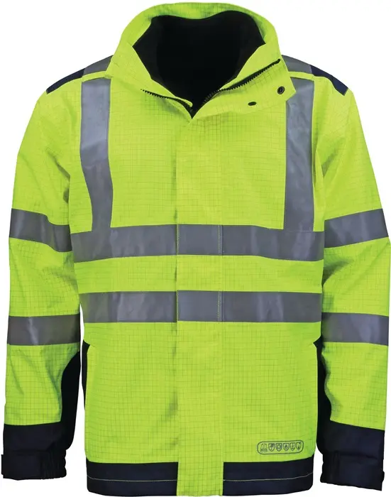 Wetter-,Flamm- u.Warnschutzjacke Gr.M gelb/blau ASATEX
