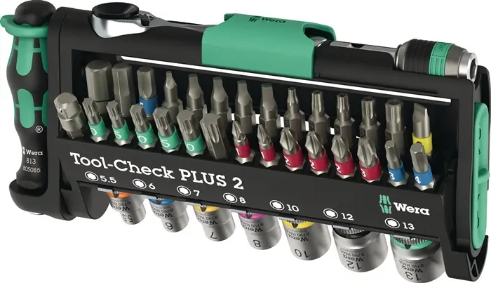 Produktfoto 1 von Bit-/Steckschlüsselset Tool Check Plus 2 39-tlg.WERA