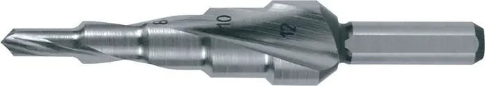 Produktfoto 1 von Stufenbohrer Bohrber.4-12mm HSS Spiralnut Z.2 Stufen 5 RUKO