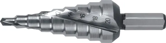 Produktfoto 1 von Stufenbohrer Bohrber.4-20mm HSS Spiralnut Z.2 Stufen 9 RUKO