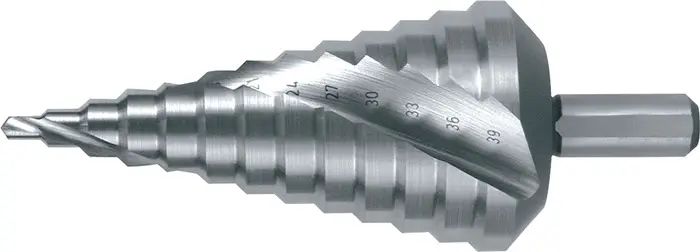 Produktfoto 1 von Stufenbohrer Bohrber.4-39mm HSS-Co5 Spiralnut Z.2 Stufen 12 RUKO