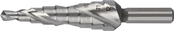 Produktfoto 1 von Stufenbohrer Bohrber.4-12mm HSS-Co5 Spiralnut Z.2 Stufen 9 RUKO
