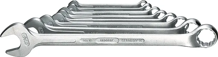 Produktfoto 1 von Ringmaulschlüsselsatz 1 B (AF) 8-tlg.SW 3/8-1mm Form B CV-Stahl GEDORE