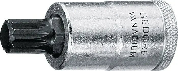 Produktfoto 1 von Steckschlüsseleinsatz INX 19 1/2 Zoll Innen-Vielzahn M10 L.55mm GEDORE