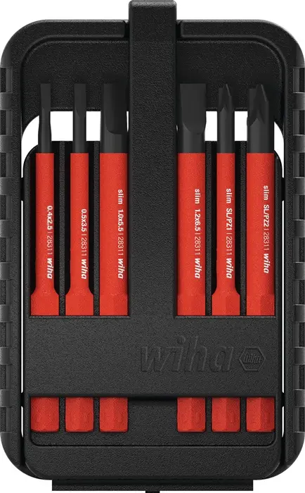 Produktfoto 1 von Wechselklingensatz slimBit electric 6-tlg.Schlitz/PH/PZD/(+/- SL/PZD)Torx® WIHA