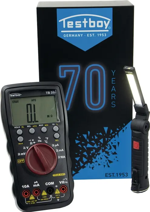 Produktfoto 1 von Multimeter TB 316 BLACK EDITION 600 mV-600 V AC,600 mV-600 V DC TRUE RMS TESTBOY