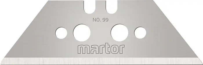 Produktfoto 1 von Trapezklinge Nr.99 L60xB19xS0,63mm m.Lochung 10 St./Spender MARTOR