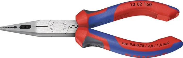 Produktfoto 1 von Verdrahtungszange L.160mm 0,5-0,75/1,5/2,5mm² pol.Comfort-Griff KNIPEX