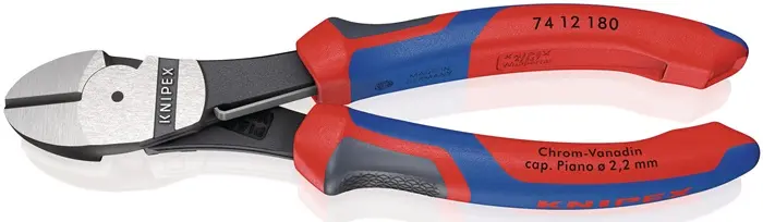 Produktfoto 1 von Kraftseitenschneider L.180mm pol.Form 1 Mehrkomp.-Hülle KNIPEX