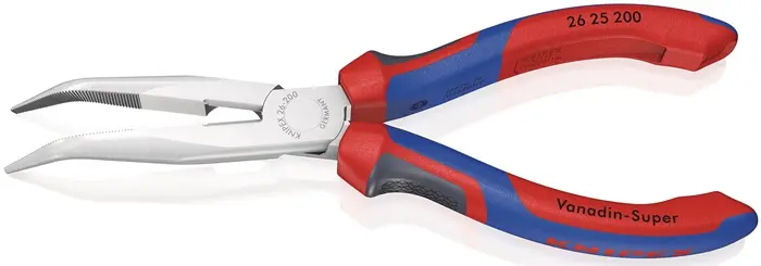 Produktfoto 1 von Flachrundzange L.200mm verchr.40Grad gew.Comfort-Griff KNIPEX