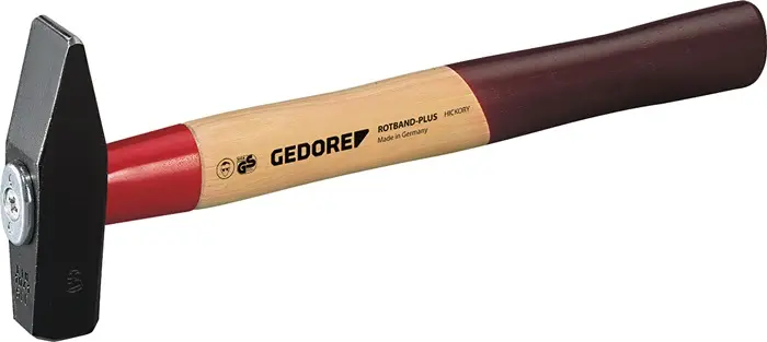 Produktfoto 1 von Schlosserhammer Rotband-Plus 300g Stiel-L.300mm Hickory m.Stahlschutzhülse