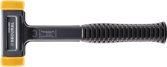 Schonhammer SECURAL L.300mm Kopf-D.30x40mm rückschlagfrei mittelh.PU gelb HALDER