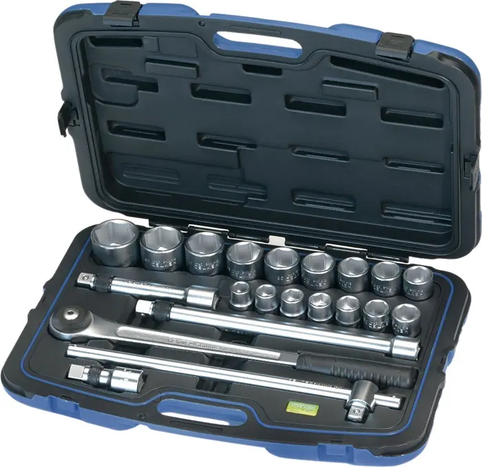 Produktfoto 1 von Steckschlüsselsatz 50810131080 21-tlg.3/4 Zoll SW 19-50mm Z.72 6KT HEYTEC