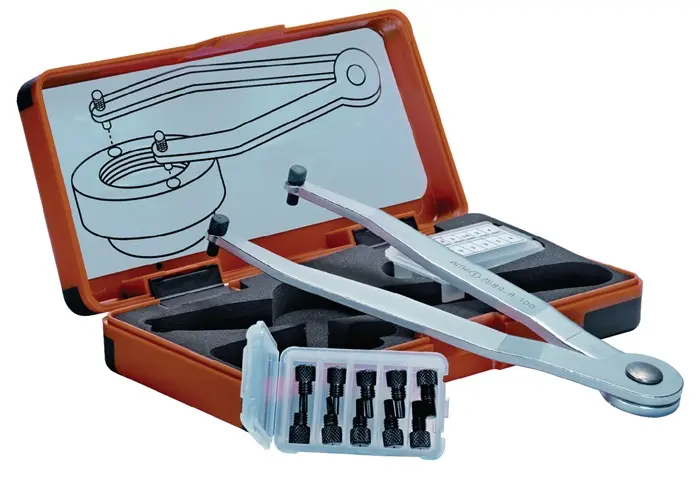 Produktfoto 1 von Verstellbarer Stirnlochschlüsselsatz 758 S Zapfen-Ø 1,5-2-2,5-3-4mm AMF