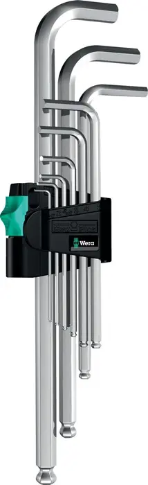 Produktfoto 1 von Winkelschraubendrehersatz 950 PKL 7-tlg.Ku.-Halter SW 1,5-6mm Kugelk.