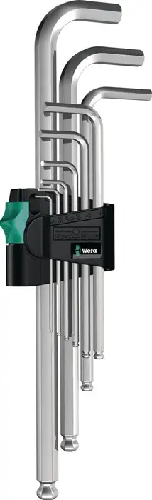 Produktfoto 1 von Winkelschraubendrehersatz 950 PKL 9-tlg.Ku.-Halter SW 1,5-10mm Kugelk.
