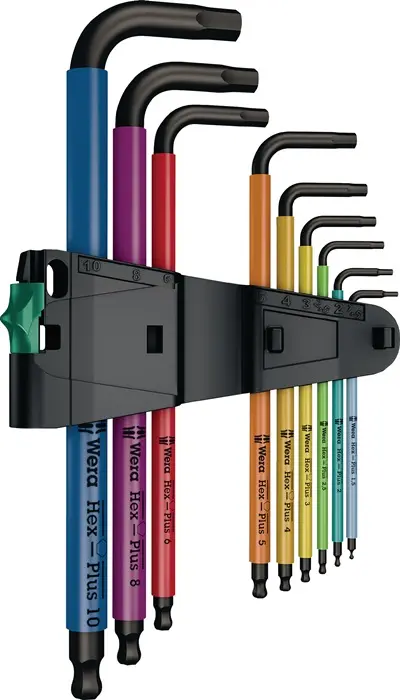 Produktfoto 1 von Winkelschraubendrehersatz 950 SPKL/ SM N SB 9-tlg.Ku.-Halter SW 1,5-10mm