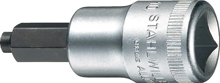 Produktfoto 1 von Steckschlüsseleinsatz 54 IC 1/2 Zoll Innen-6-kant,m.Zapfen SW 10mm