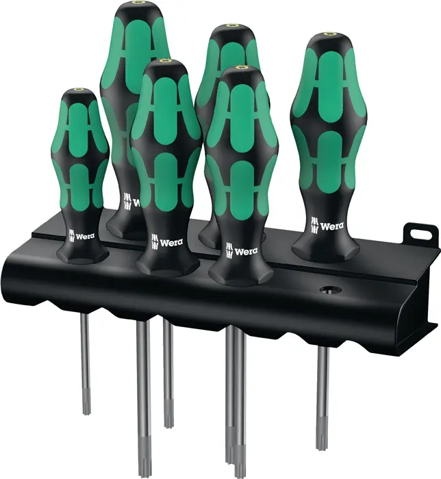 Produktfoto 1 von Schraubendrehersatz 367/6 TORX HF 6-tlg.TORX® 2K-Griff Rundkl.WERA