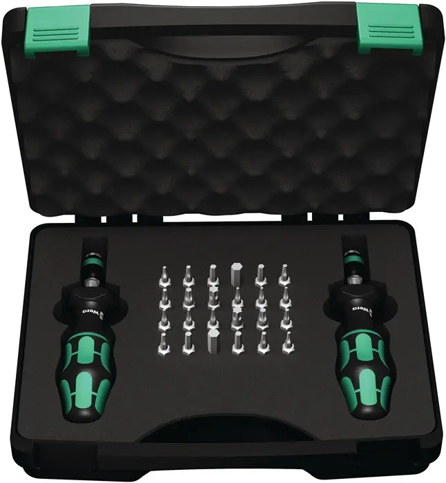 Produktfoto 1 von Drehmomentschraubendrehersatz 7440/41 26-tlg.0,3-3 Nm einstellb.WERA