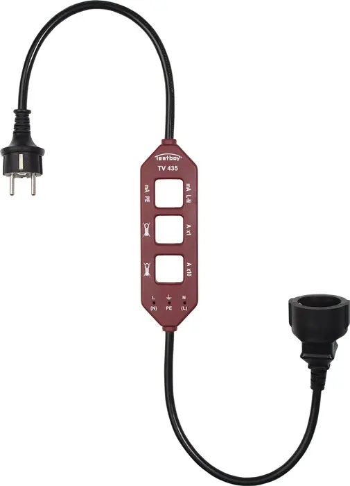 Produktfoto 1 von Strommessadapter TV 435 Laststrom-/Differenz-/Leckstrommessung TESTBOY