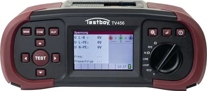 Produktfoto 1 von Installationsprüfgerät TV 456 z.Prüfung elektrischer Anlagen TESTBOY