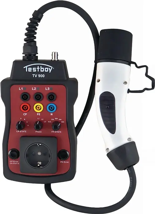 Produktfoto 1 von Ladesäulenprüfadapter TV 900 f.Typ-2 Ladesäulen L275xB120xH60mm TESTBOY