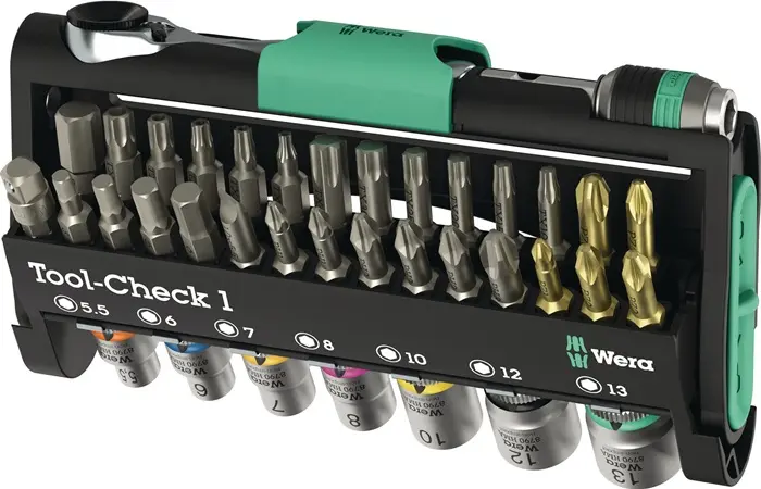 Produktfoto 1 von Bit-/Steckschlüsselset Tool-Check 1 38-tlg.WERA