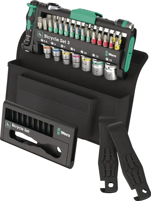 Produktfoto 1 von Bit-/Steckschlüsselset Bicycle Set 3 41-tlg.BZT PH/TORX®/Schlitz/6-KT.WERA