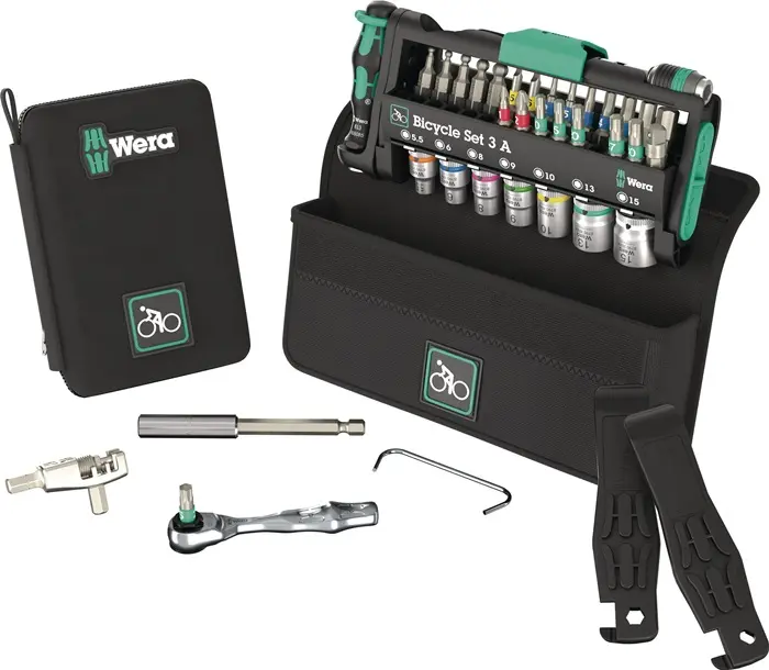 Produktfoto 1 von Bit-/Steckschlüsselset Bicycle Set 3 A 38-tlg.BZT PH/TORX®/Schlitz/6-KT.WERA