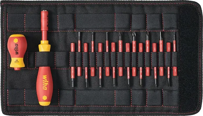Produktfoto 1 von Schraubendrehersatz SlimVario® 18-tlg.m.Wechselkl.VDE isol.WIHA